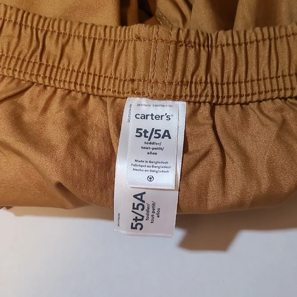 Carter's Tan BoysClassic Shorts Elastic Waist EUC Size 5 Front Pockets